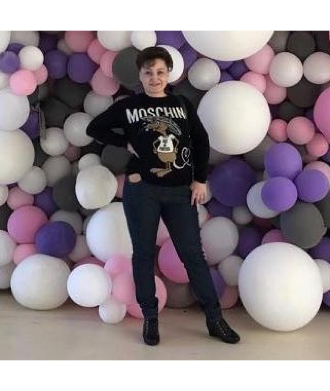 MOSCHINO Черный шерстяной джемпер / свитер, фото 5