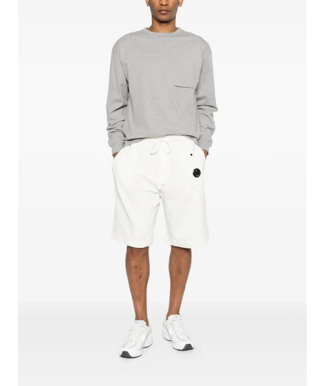 CP COMPANY Белые хлопковые шорты, фото 2