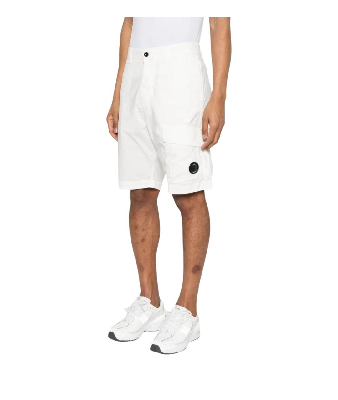 CP COMPANY Белые хлопковые шорты, фото 3