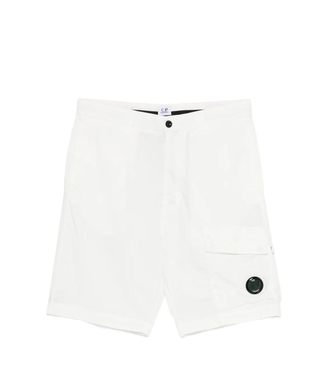 CP COMPANY Белые хлопковые шорты, фото 1