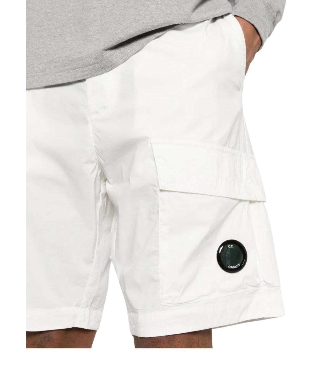 CP COMPANY Белые хлопковые шорты, фото 4
