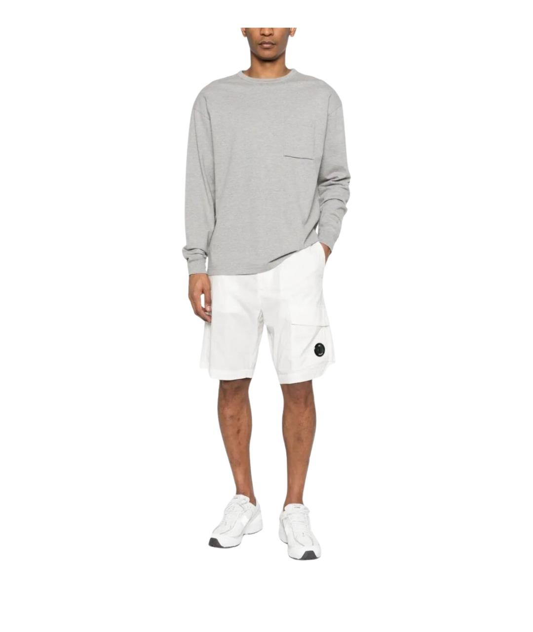 CP COMPANY Белые хлопковые шорты, фото 2