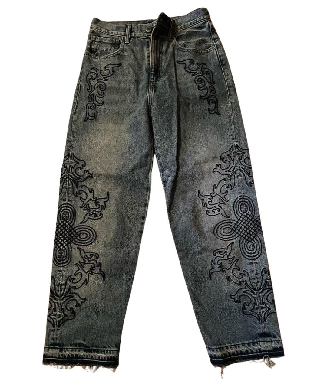 LEVI'S Синие хлопковые прямые джинсы, фото 1