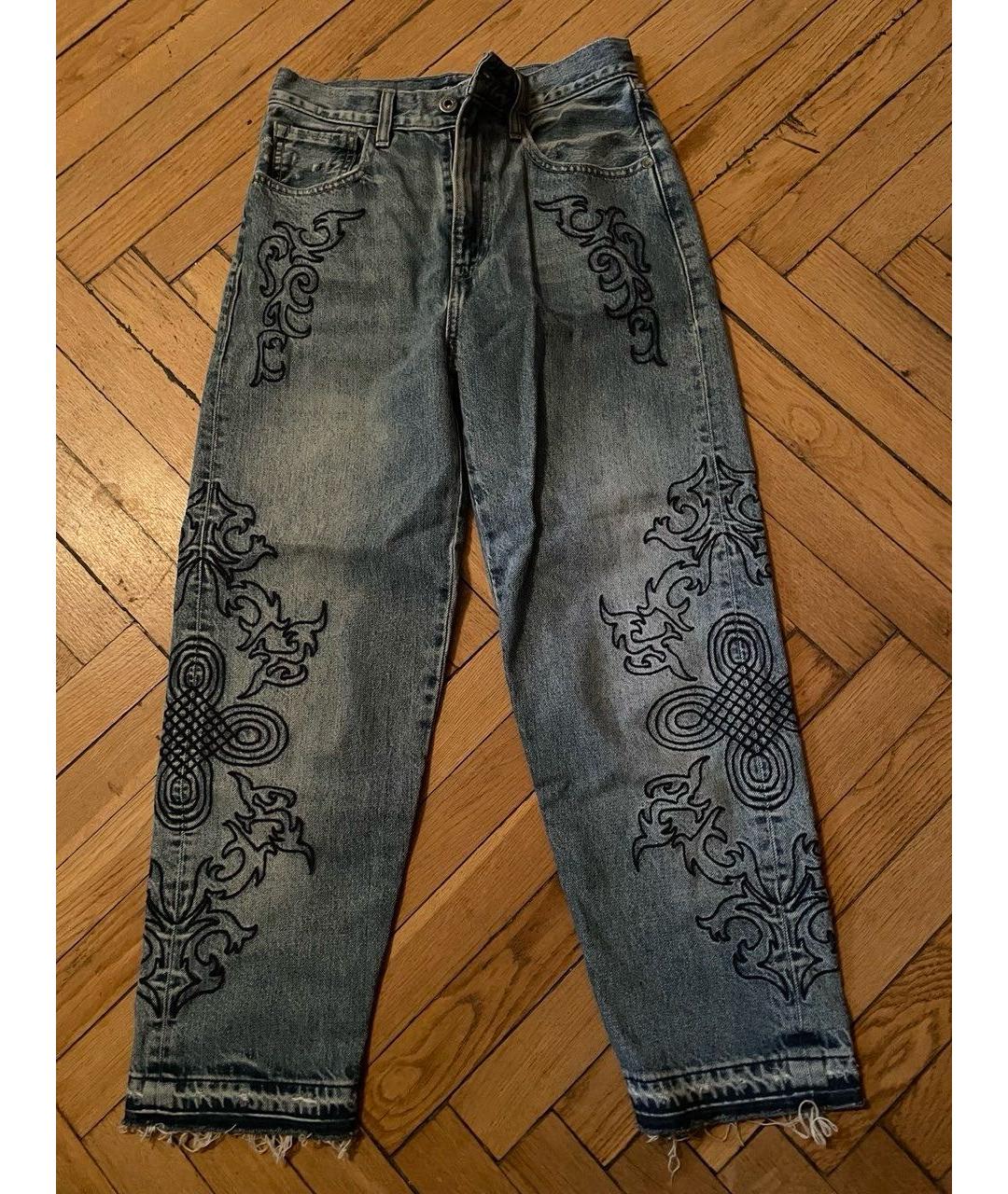 LEVI'S Синие хлопковые прямые джинсы, фото 5