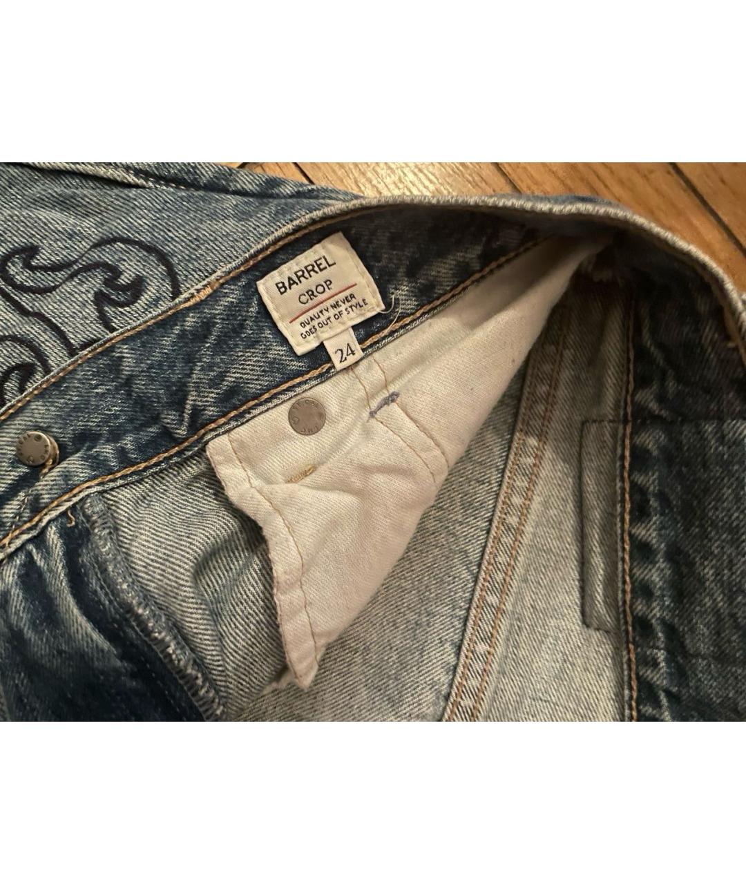 LEVI'S Синие хлопковые прямые джинсы, фото 4