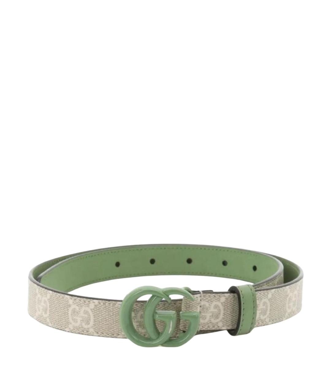 GUCCI Зеленый кожаный ремень, фото 1