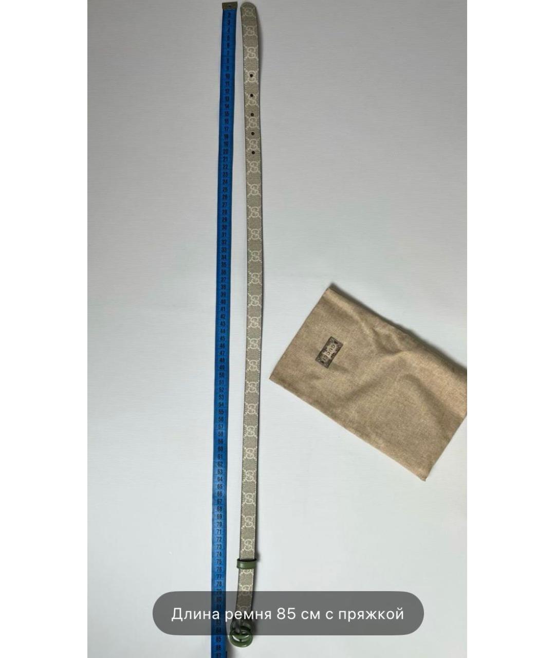 GUCCI Зеленый кожаный ремень, фото 3