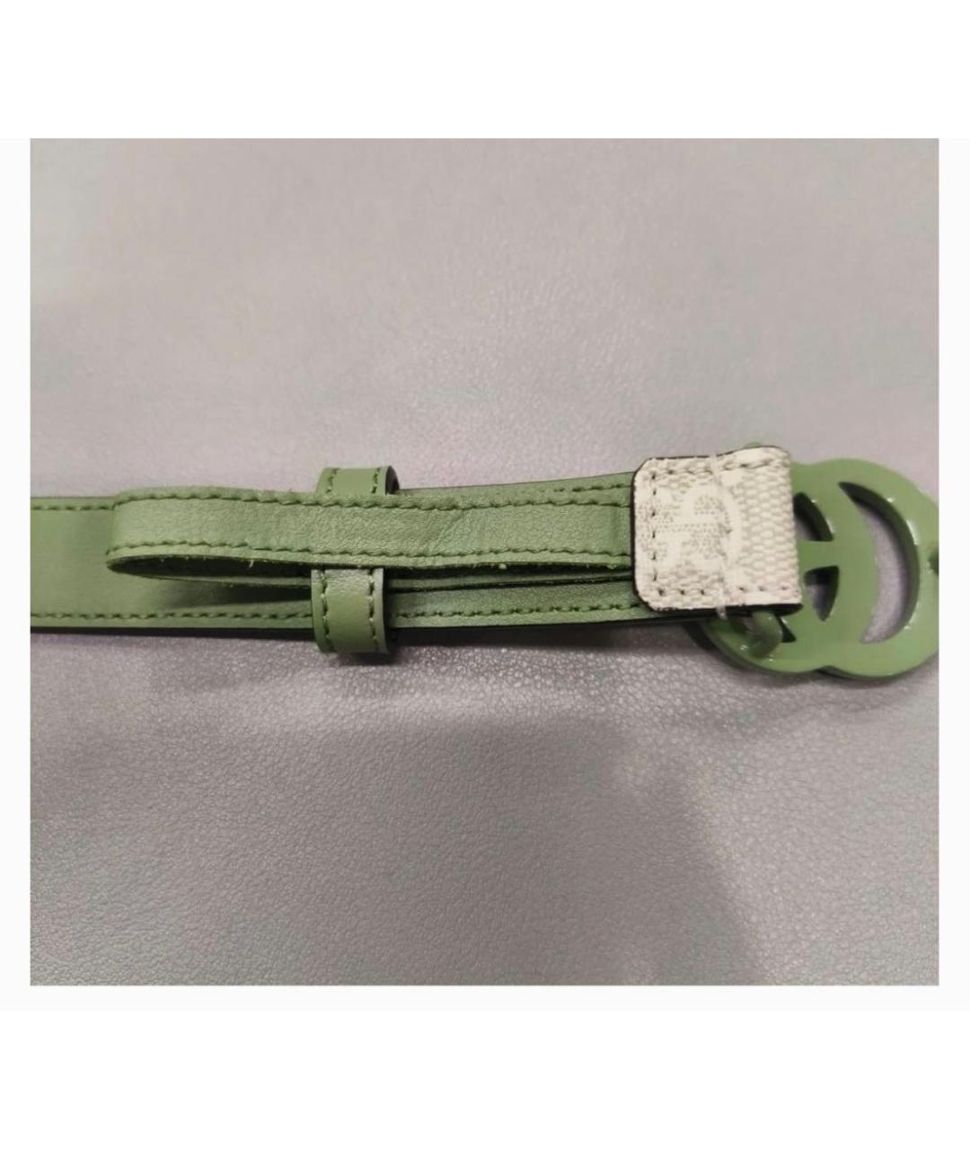 GUCCI Зеленый кожаный ремень, фото 2