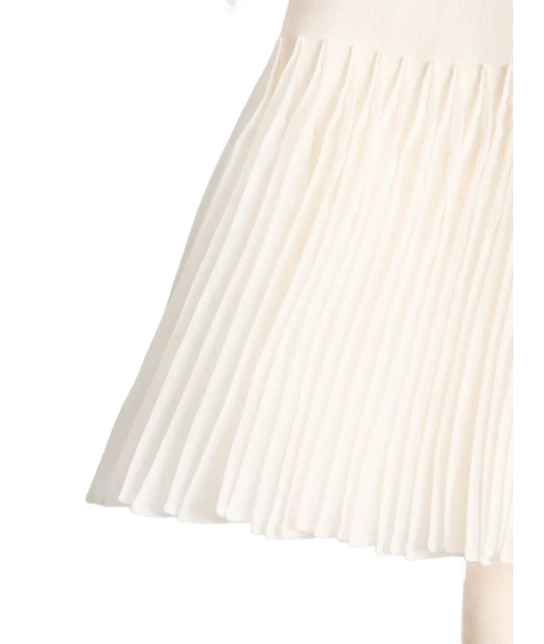 VALENTINO Бежевое шерстяное коктейльное платье, фото 5