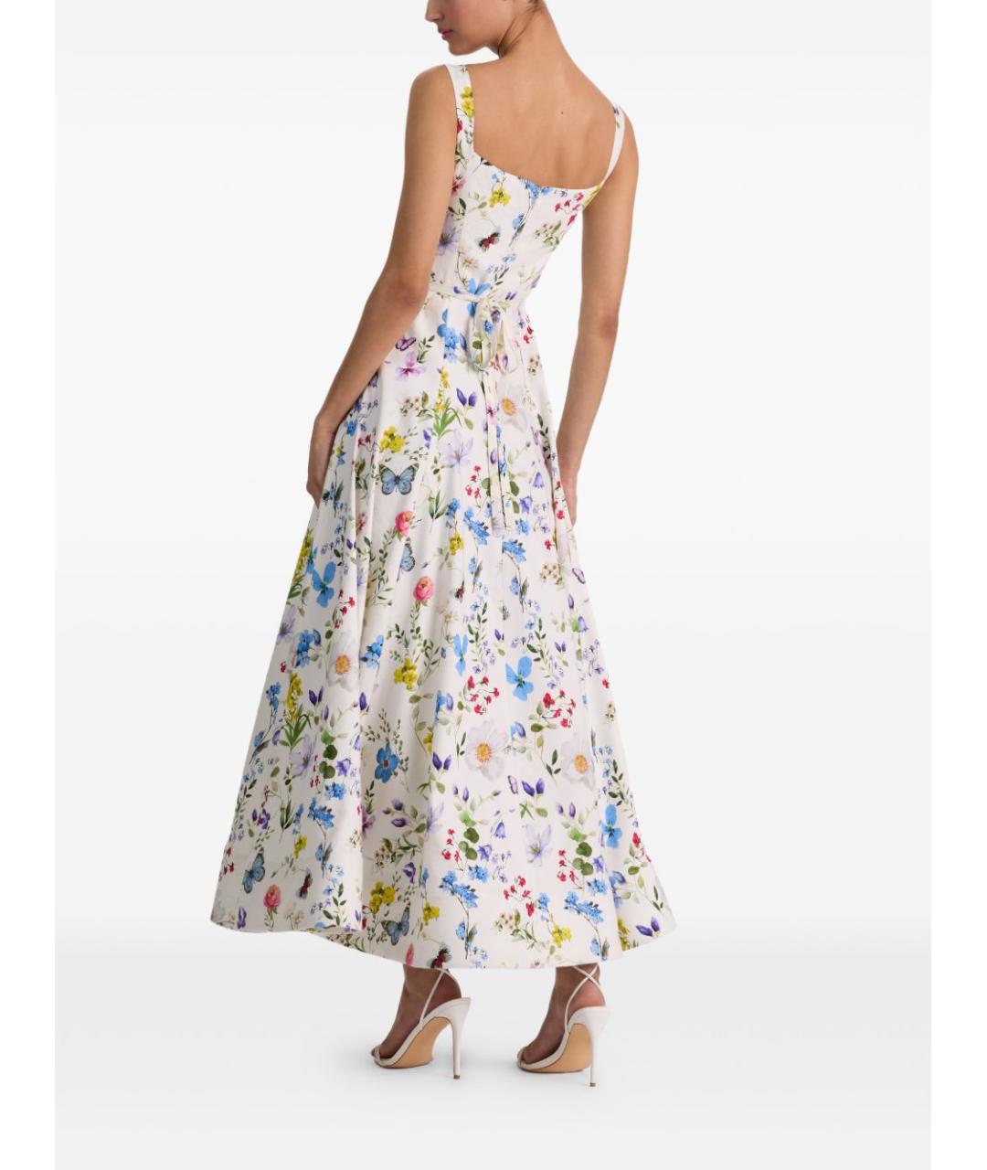 ALICE+OLIVIA Белое льняное повседневное платье, фото 3