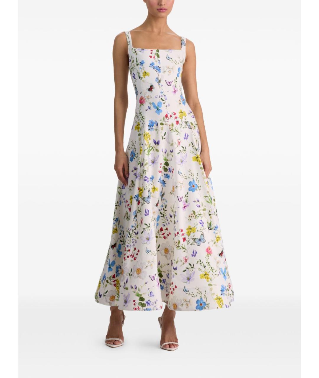 ALICE+OLIVIA Белое льняное повседневное платье, фото 6