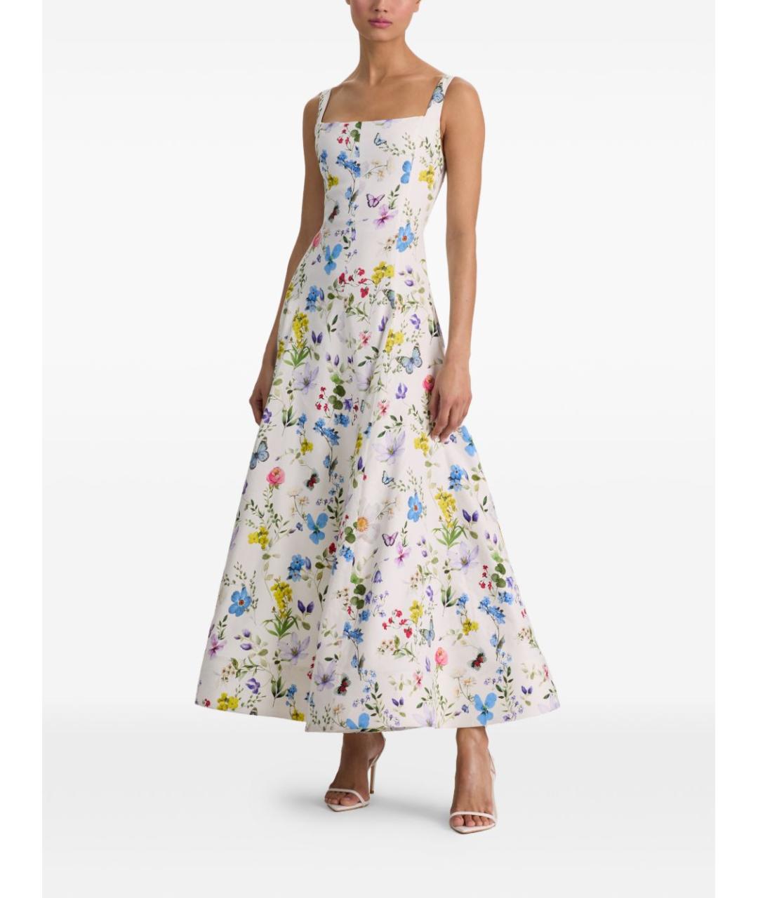 ALICE+OLIVIA Белое льняное повседневное платье, фото 4