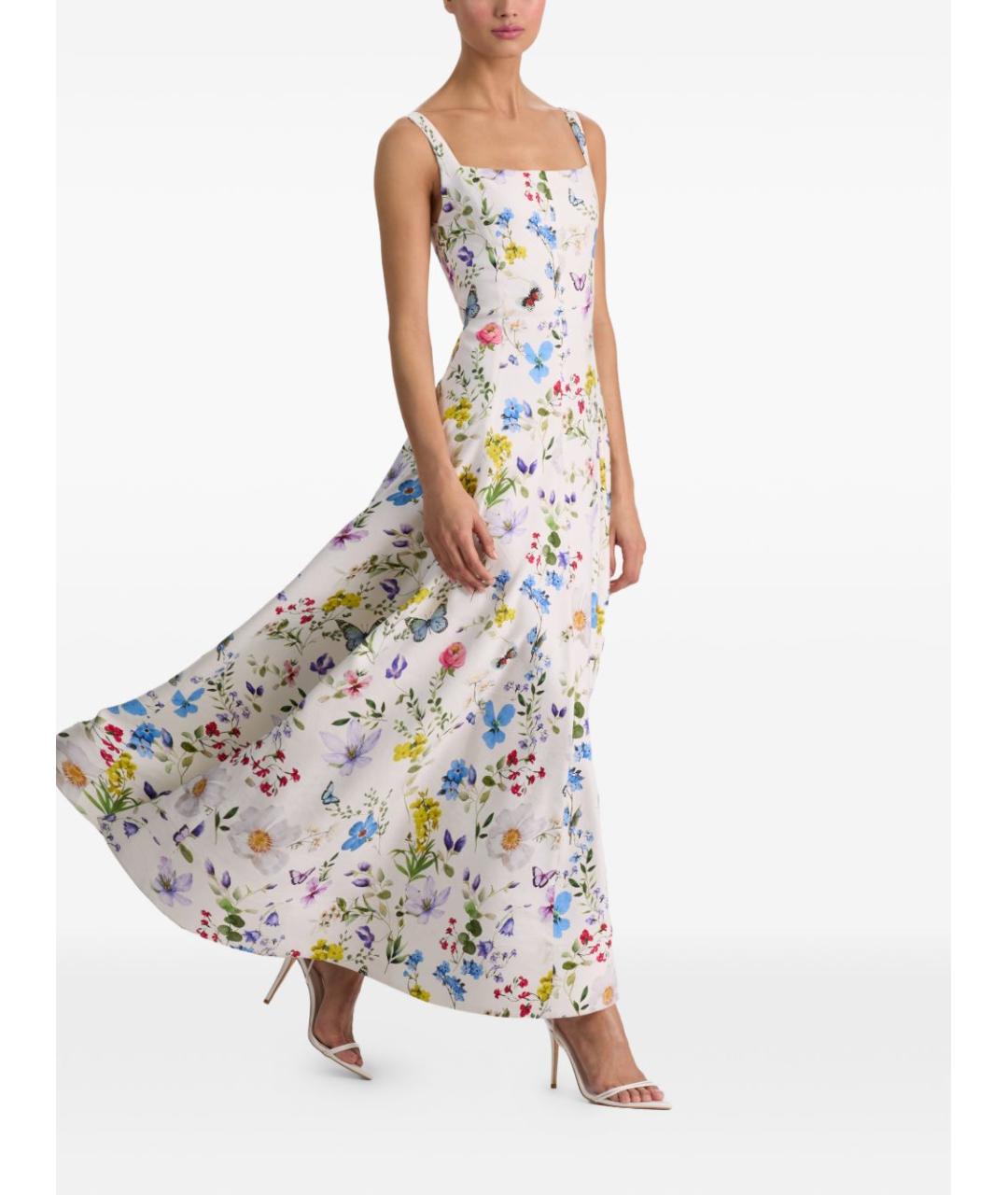 ALICE+OLIVIA Белое льняное повседневное платье, фото 5