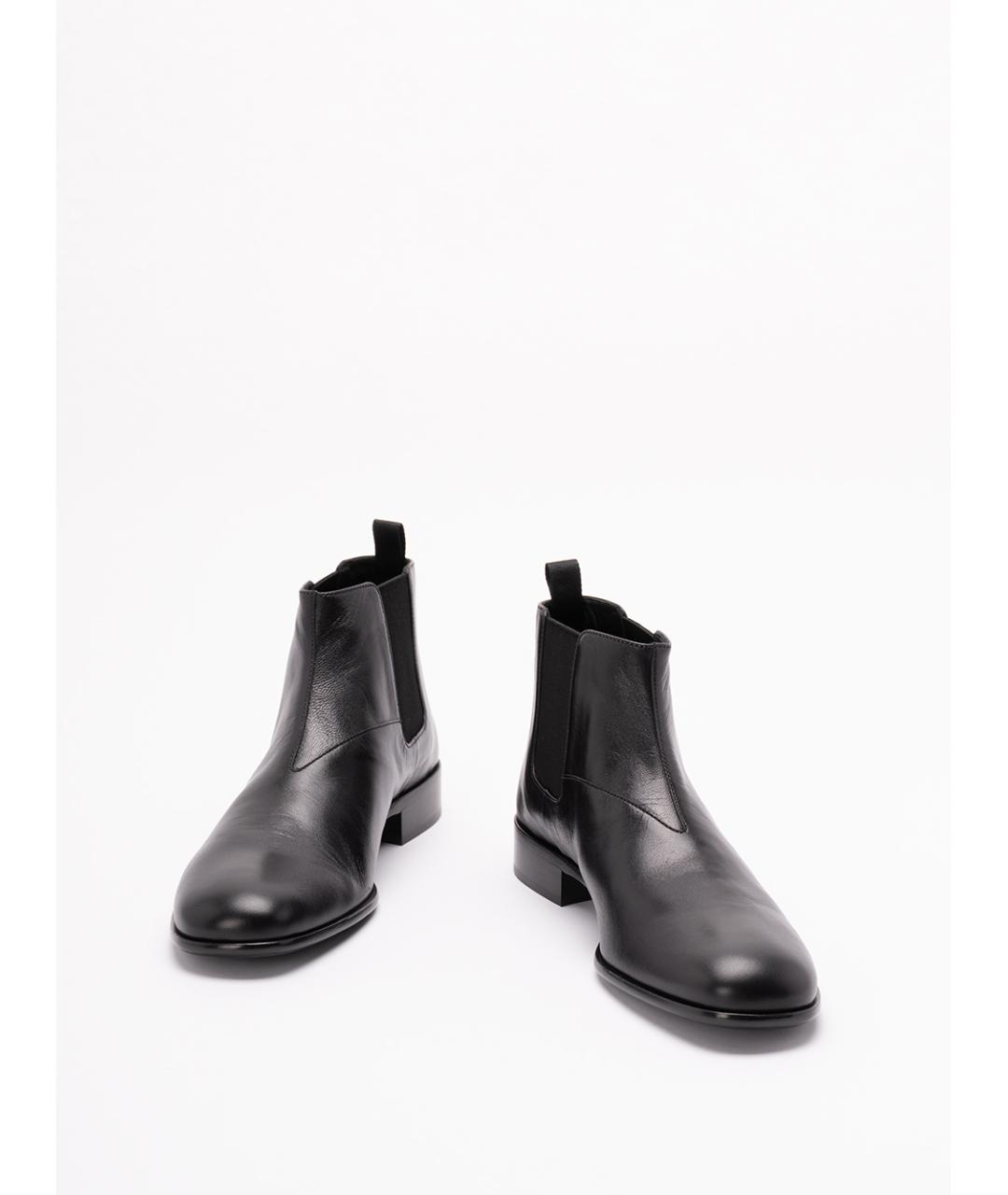 PRADA Черные кожаные ботинки, фото 2