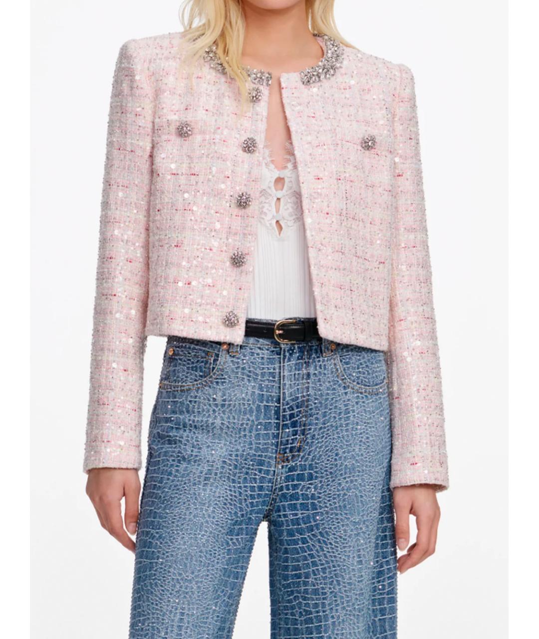 SELF-PORTRAIT Розовый хлопковый жакет/пиджак, фото 5