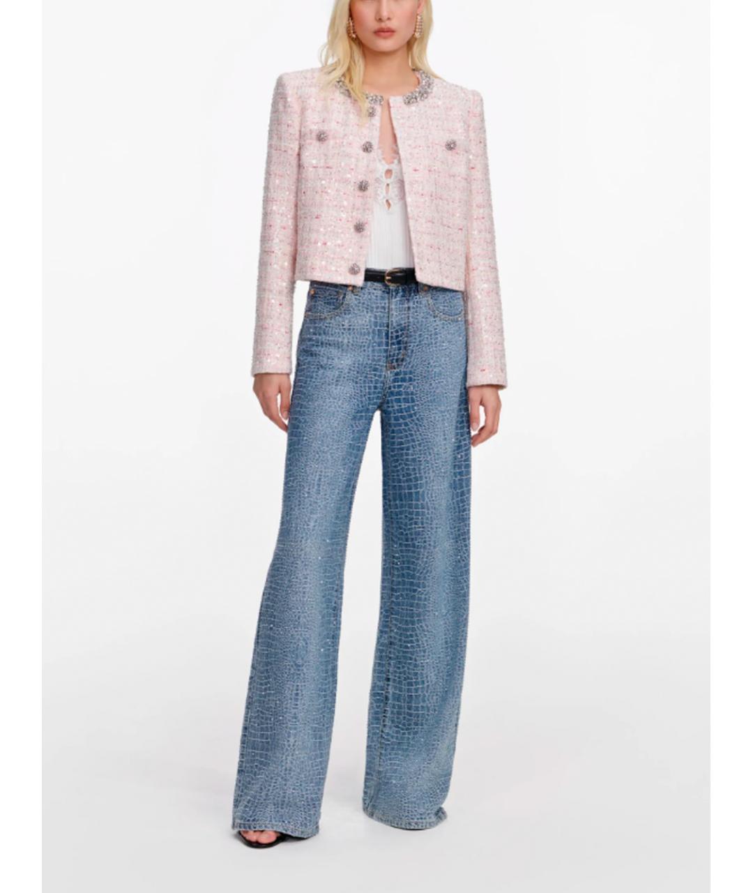 SELF-PORTRAIT Розовый хлопковый жакет/пиджак, фото 2