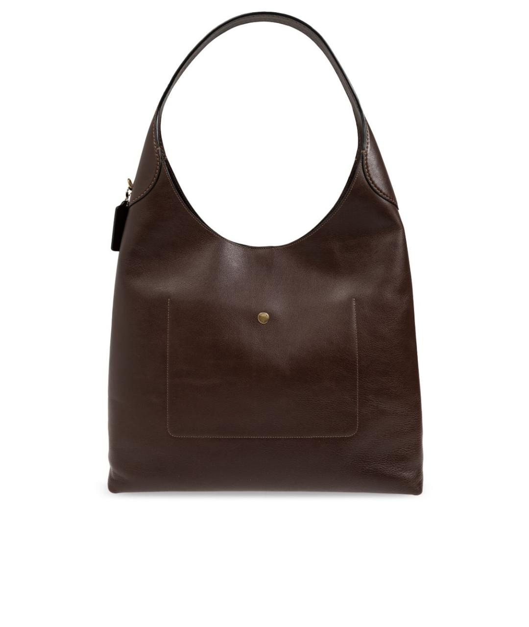 COACH Коричневая кожаная сумка через плечо, фото 4