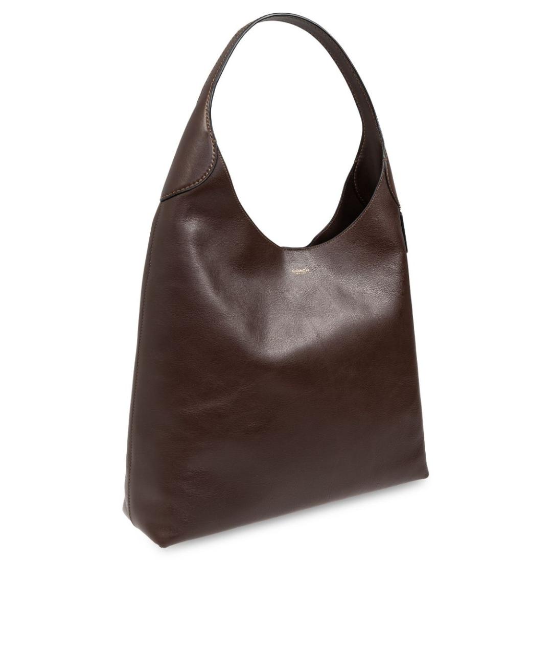 COACH Коричневая кожаная сумка через плечо, фото 3
