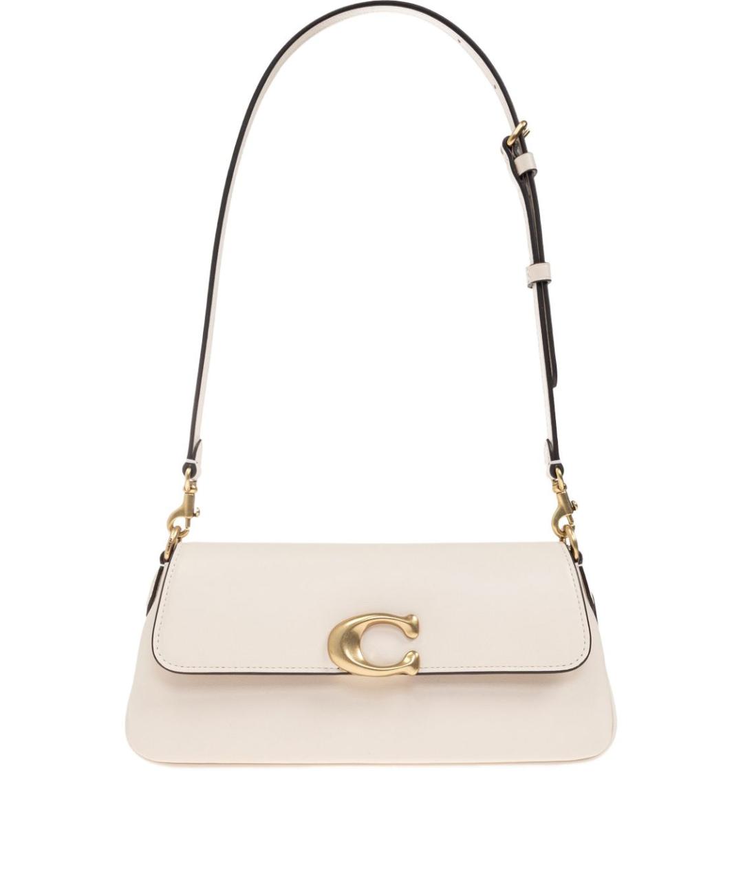 COACH Белая кожаная сумка через плечо, фото 1