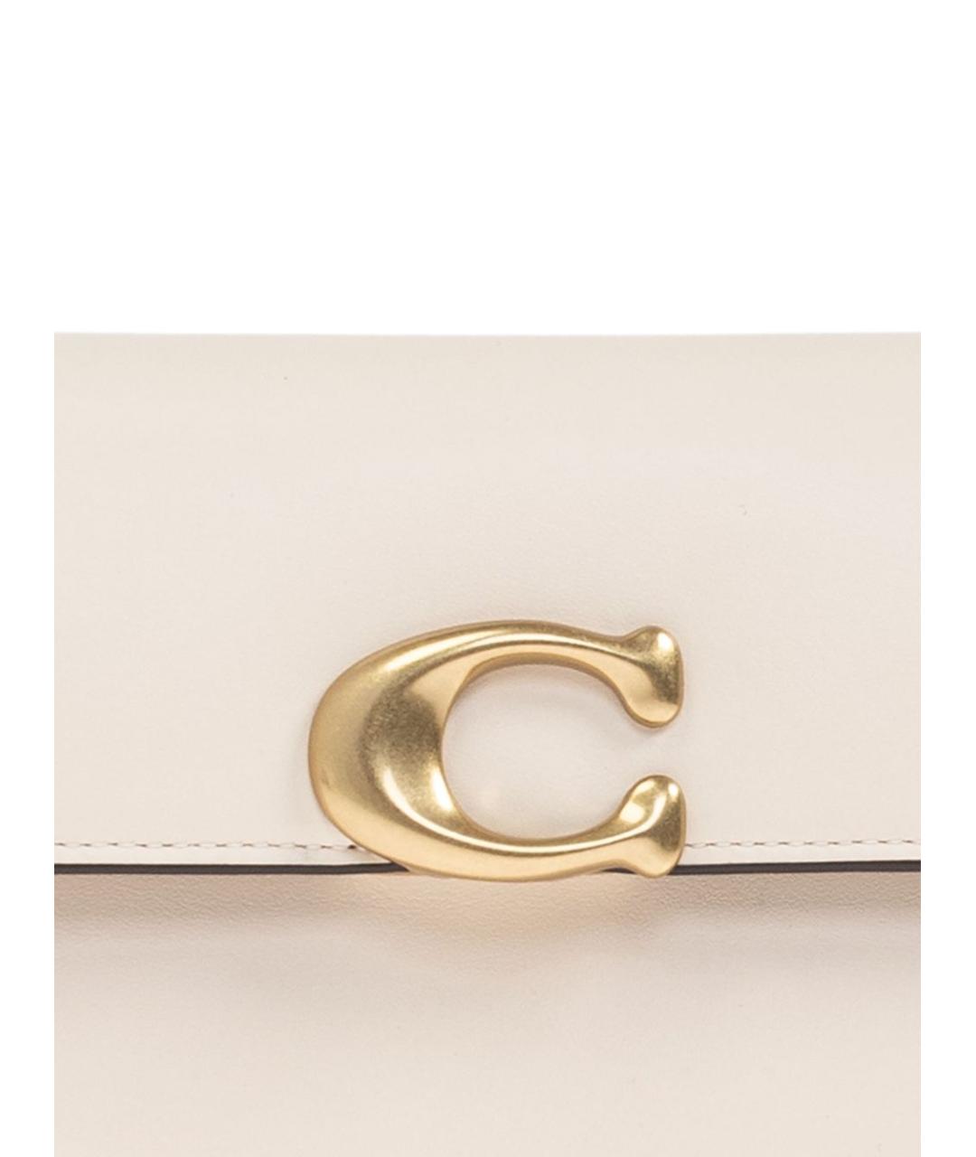 COACH Белая кожаная сумка через плечо, фото 3