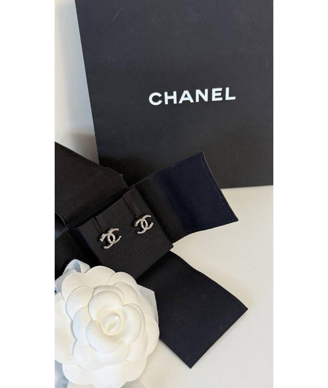 CHANEL Золотые латунные серьги, фото 3