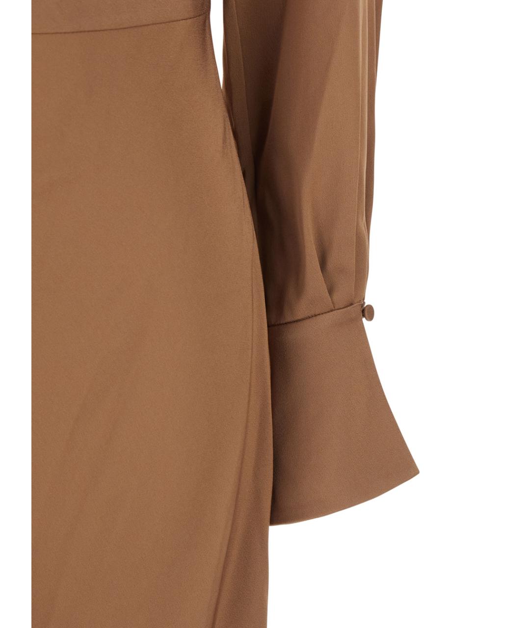 SIMKHAI Коричневое ацетатное платье, фото 3