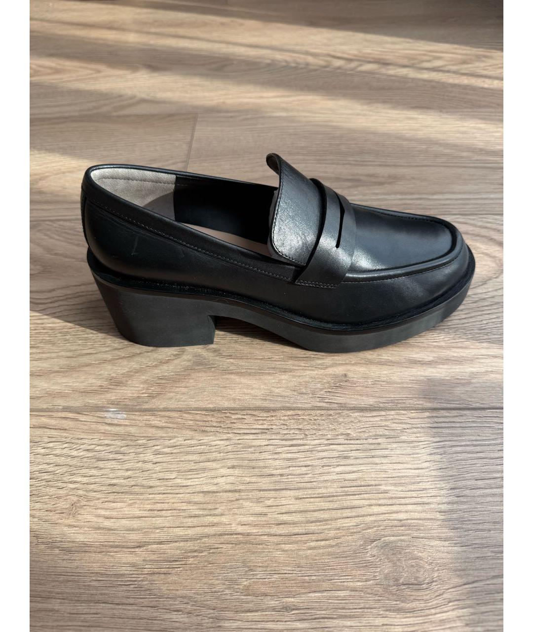 STUART WEITZMAN Черные кожаные лоферы, фото 7