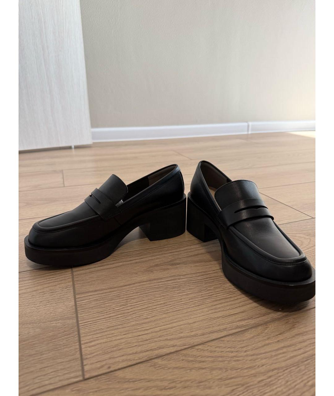 STUART WEITZMAN Черные кожаные лоферы, фото 6