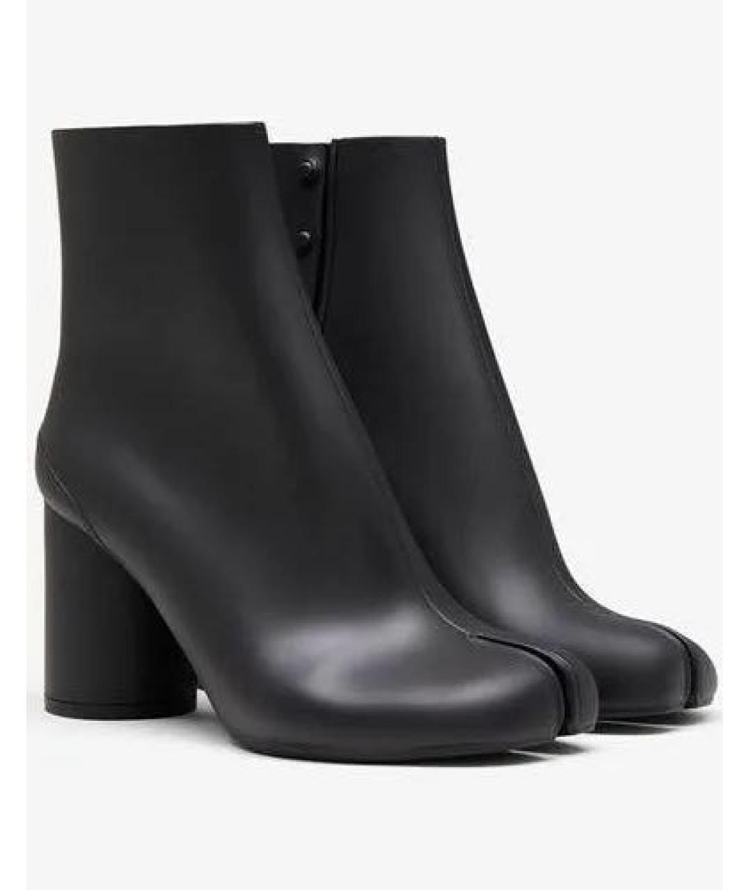 MAISON MARGIELA Черные резиновые полусапоги, фото 6