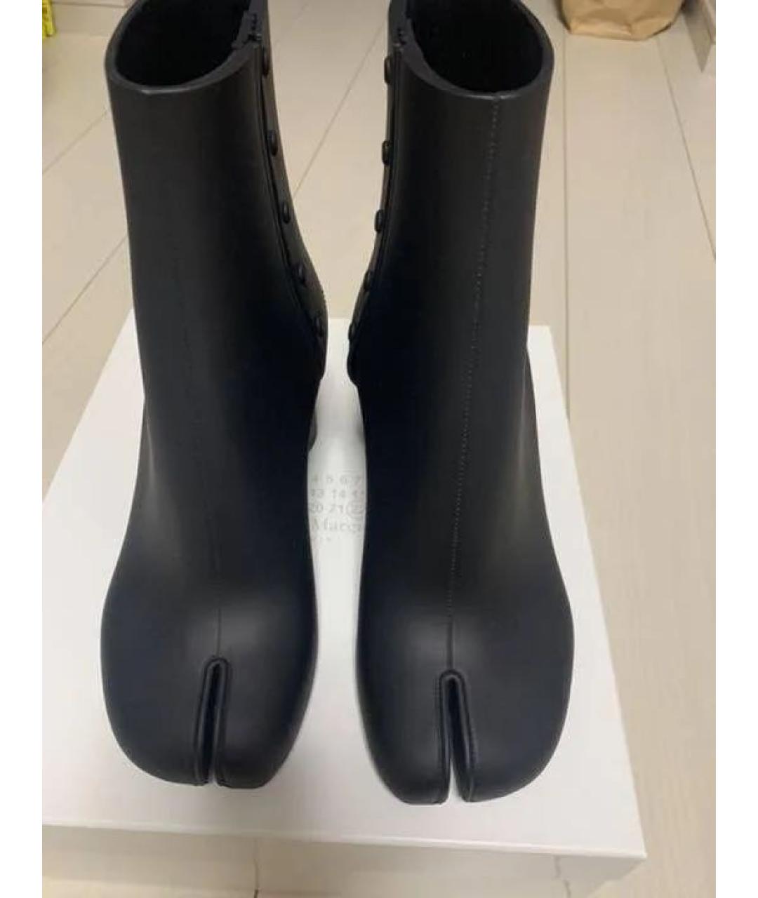 MAISON MARGIELA Черные резиновые полусапоги, фото 2