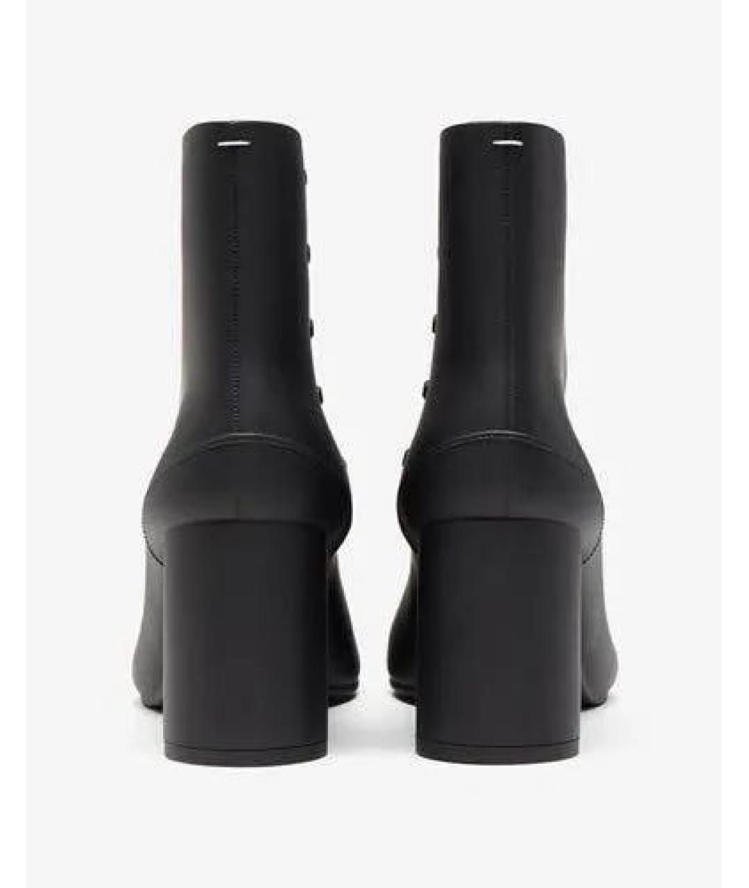 MAISON MARGIELA Черные резиновые полусапоги, фото 5
