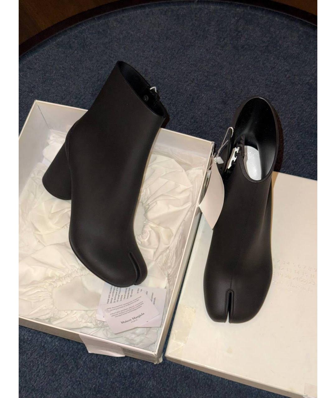 MAISON MARGIELA Черные резиновые полусапоги, фото 3
