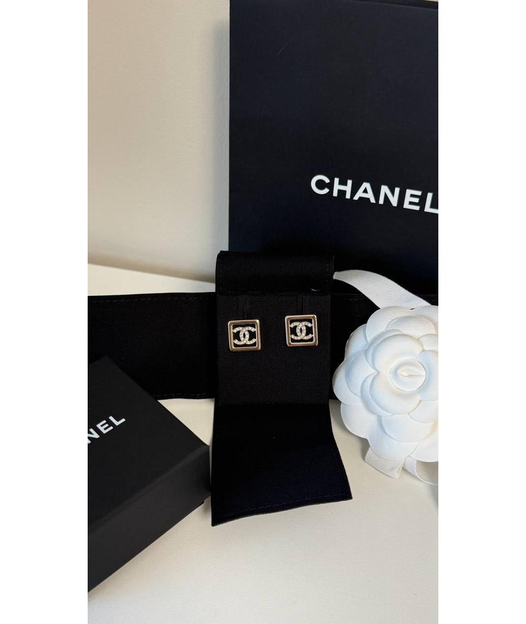 CHANEL Золотые латунные серьги, фото 5
