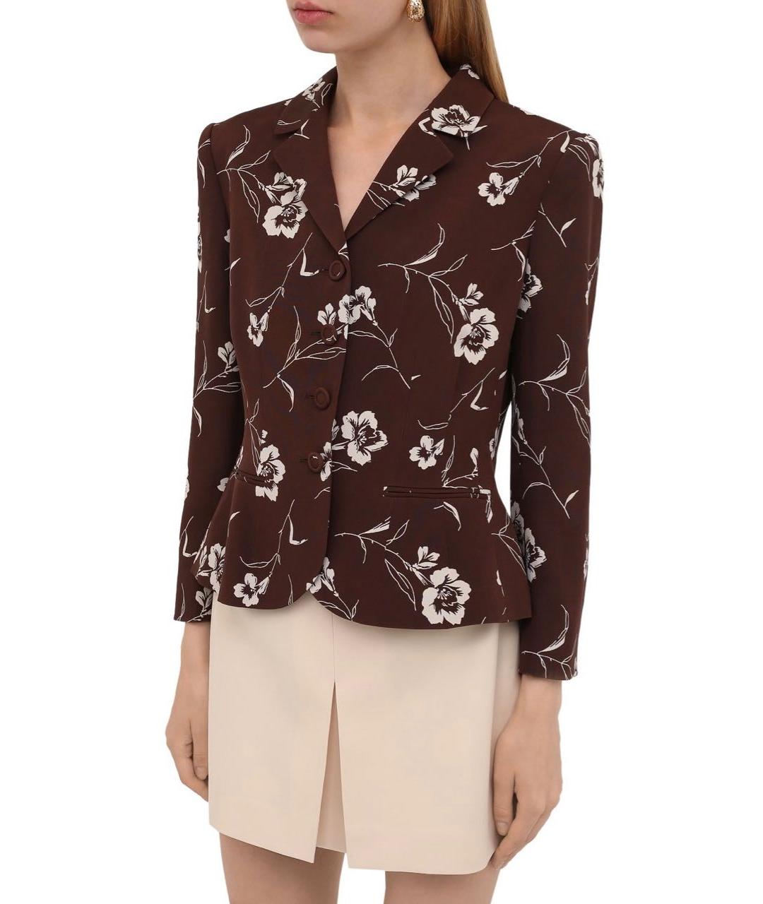 RALPH LAUREN Коричневый шелковый жакет/пиджак, фото 5