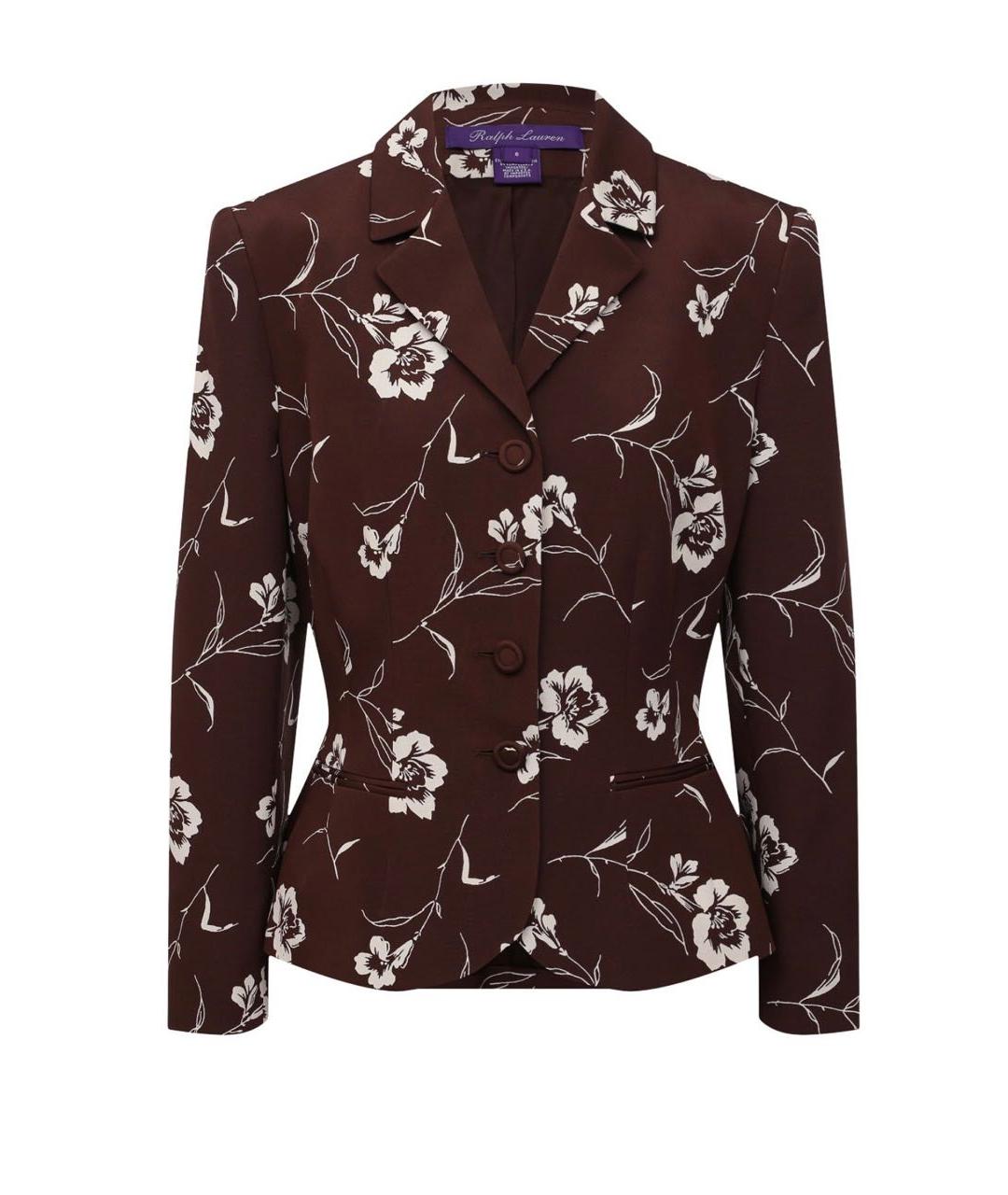 RALPH LAUREN Коричневый шелковый жакет/пиджак, фото 6