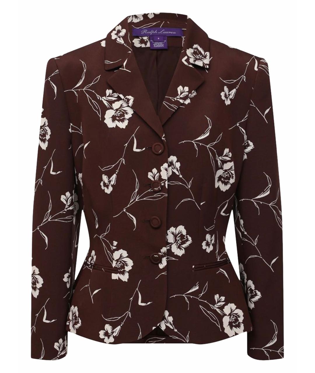 RALPH LAUREN Коричневый шелковый жакет/пиджак, фото 1