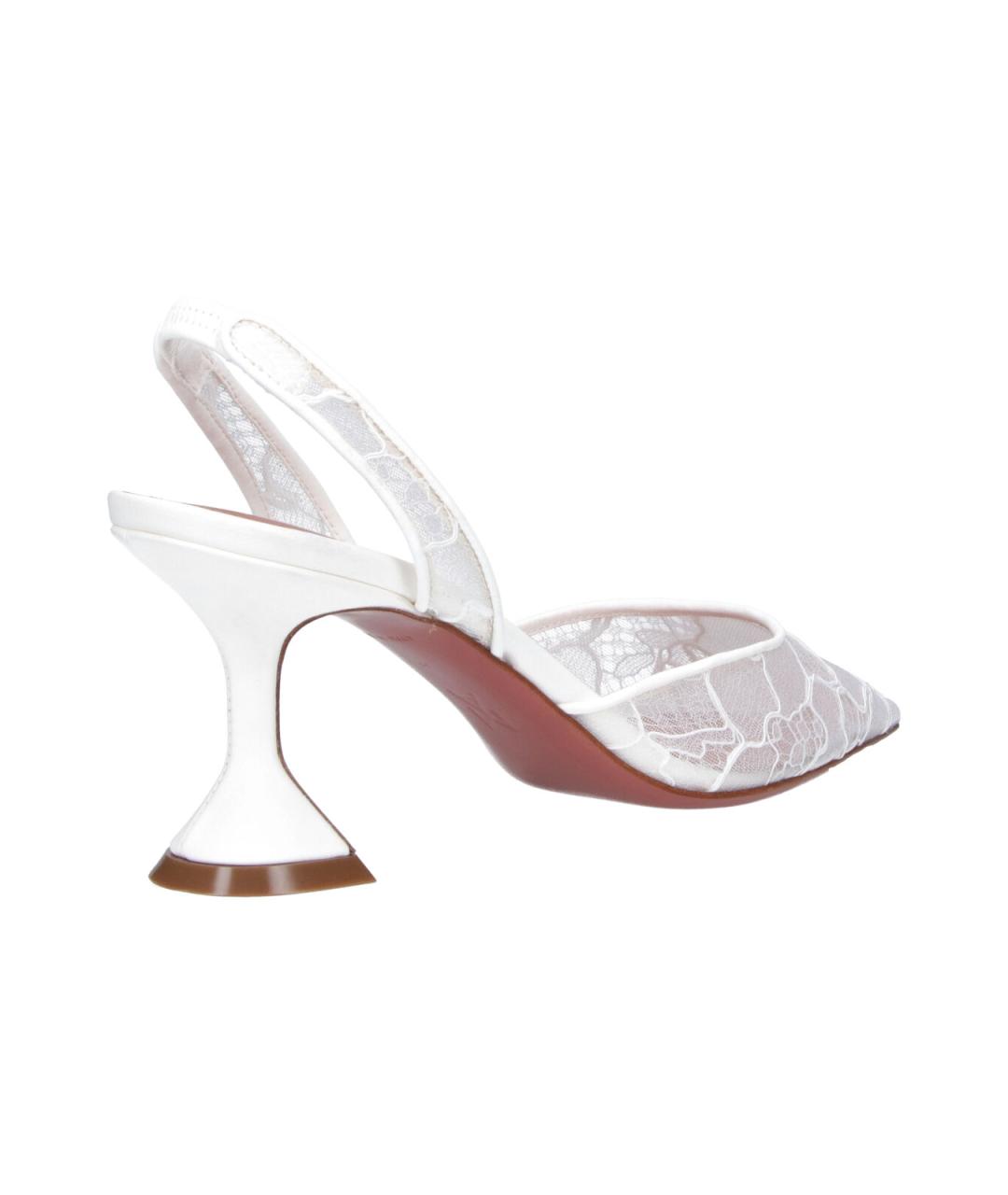 Amina Muaddi Белые туфли, фото 4