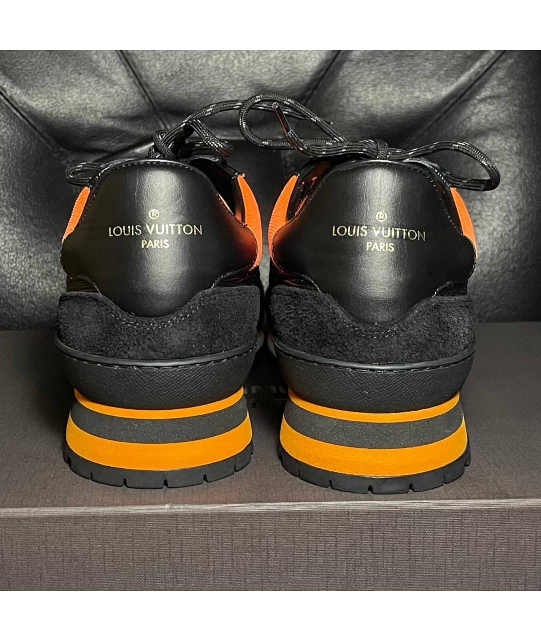 LOUIS VUITTON Черные кожаные низкие кроссовки / кеды, фото 2