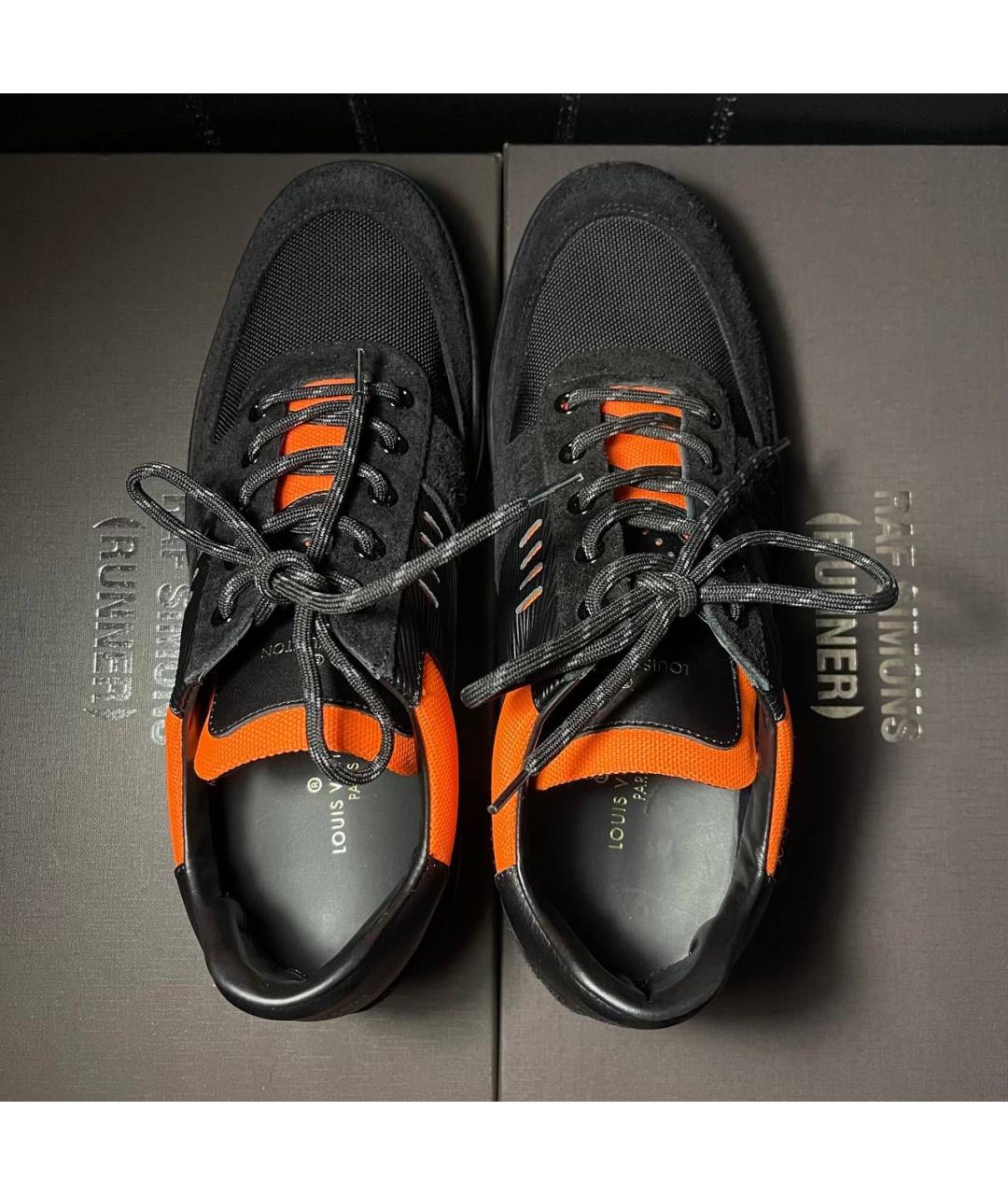 LOUIS VUITTON Черные кожаные низкие кроссовки / кеды, фото 7