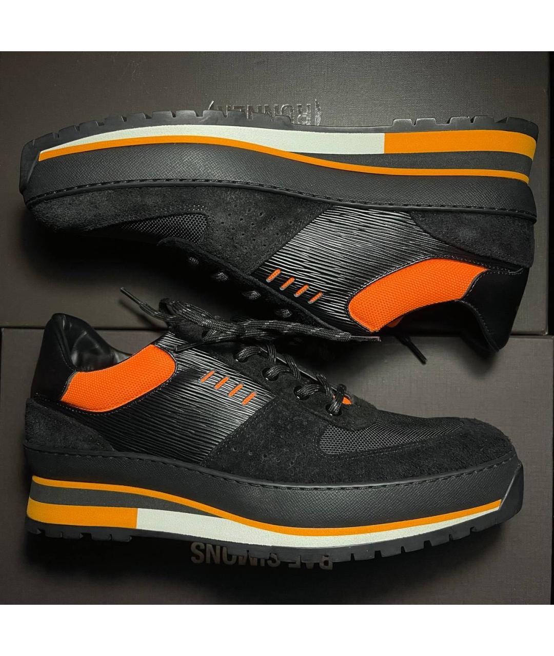 LOUIS VUITTON Черные кожаные низкие кроссовки / кеды, фото 5