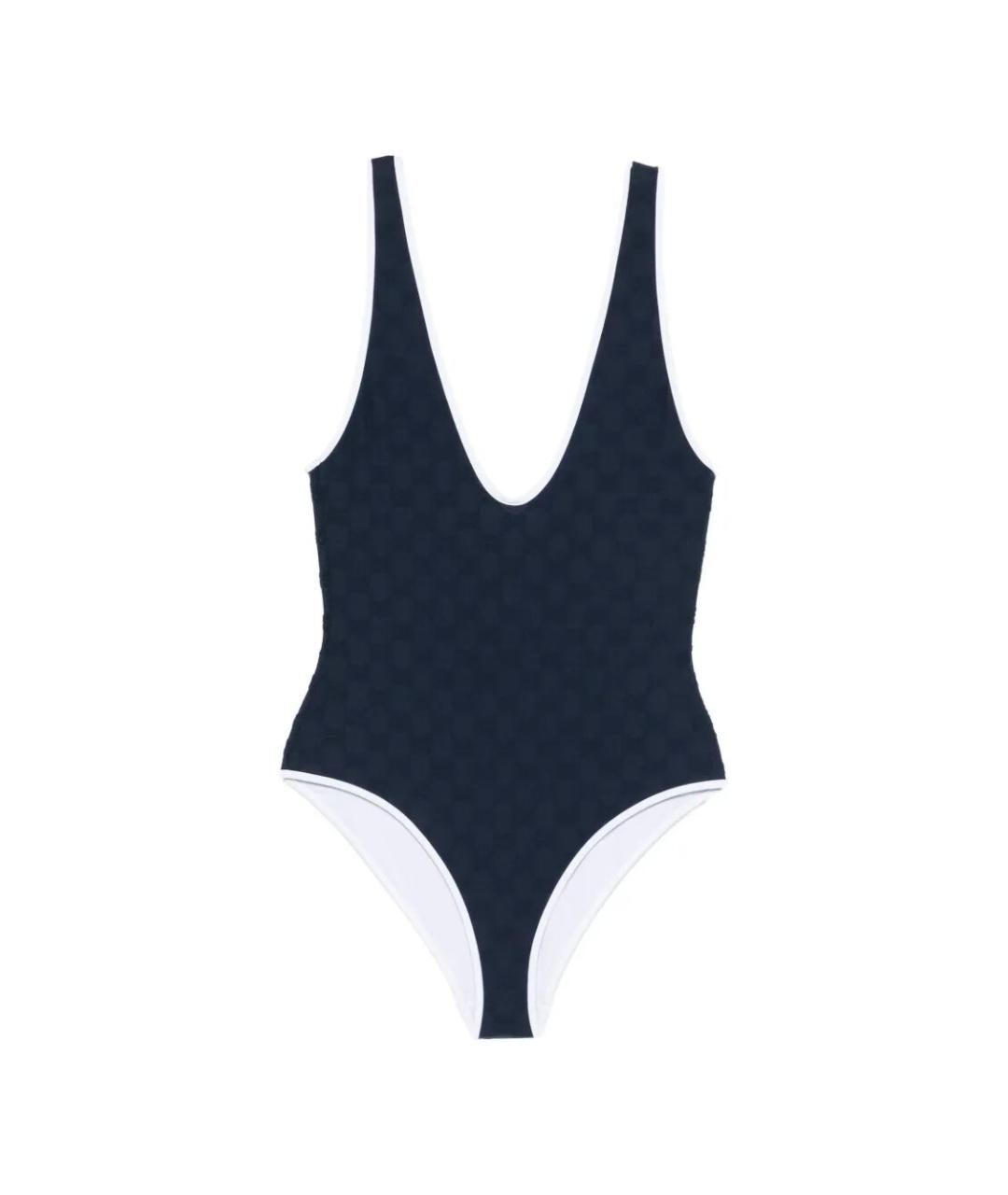 GUCCI Темно-синий полиамидовый купальник, фото 4