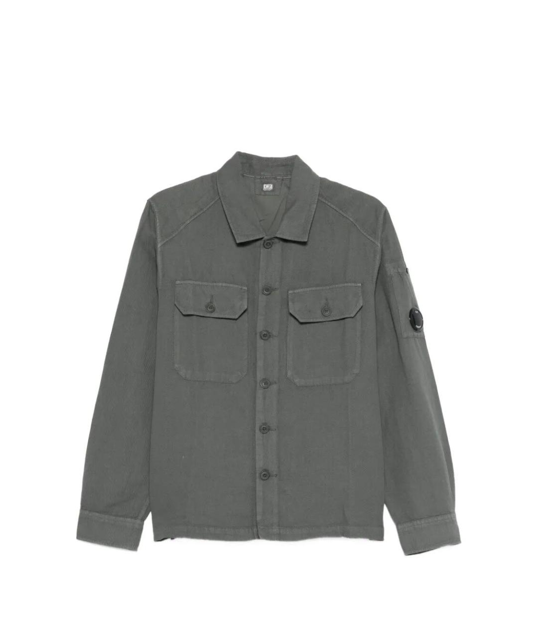 CP COMPANY Серая хлопко-лиоцелловая кэжуал рубашка, фото 1