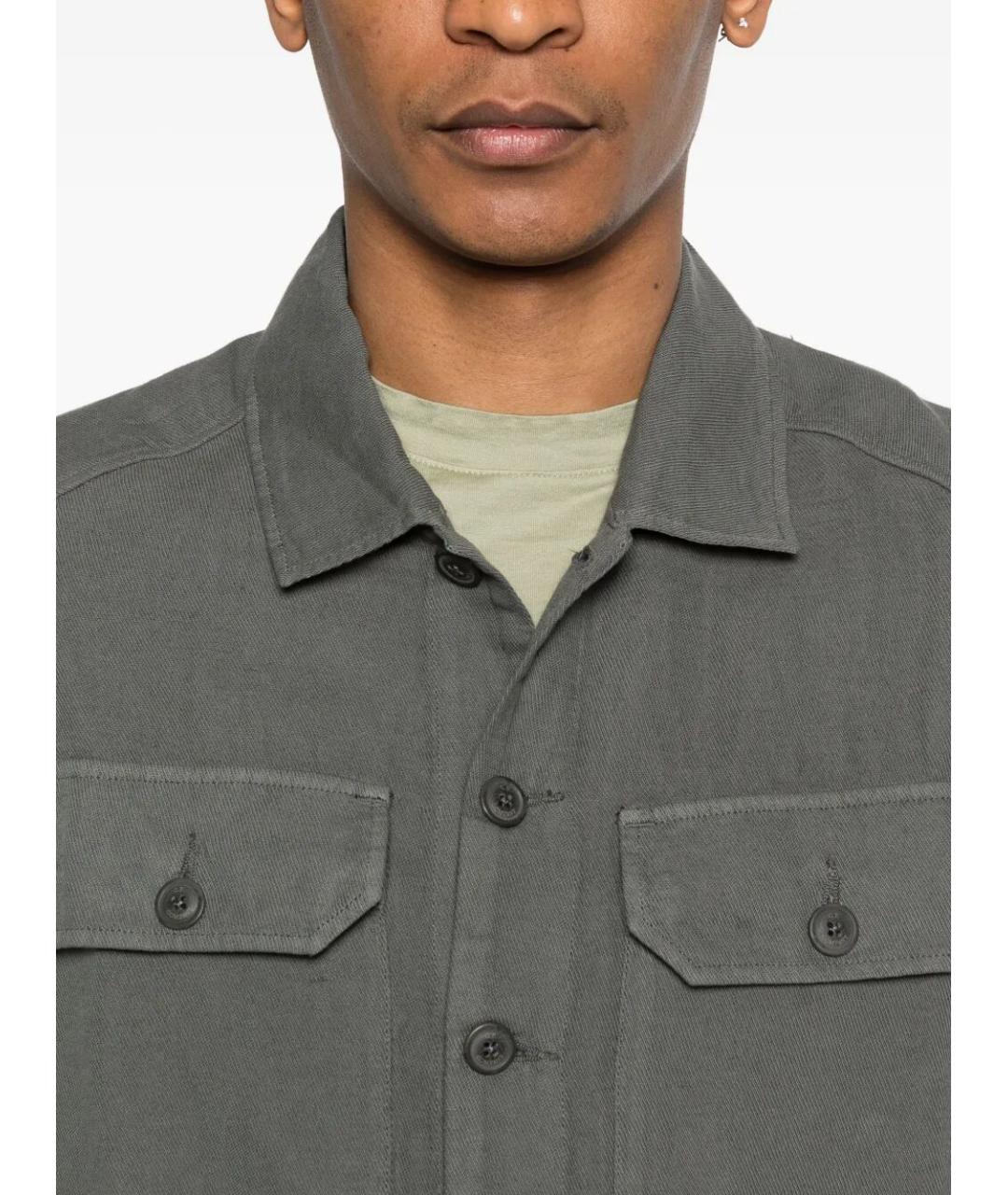 CP COMPANY Серая хлопко-лиоцелловая кэжуал рубашка, фото 4