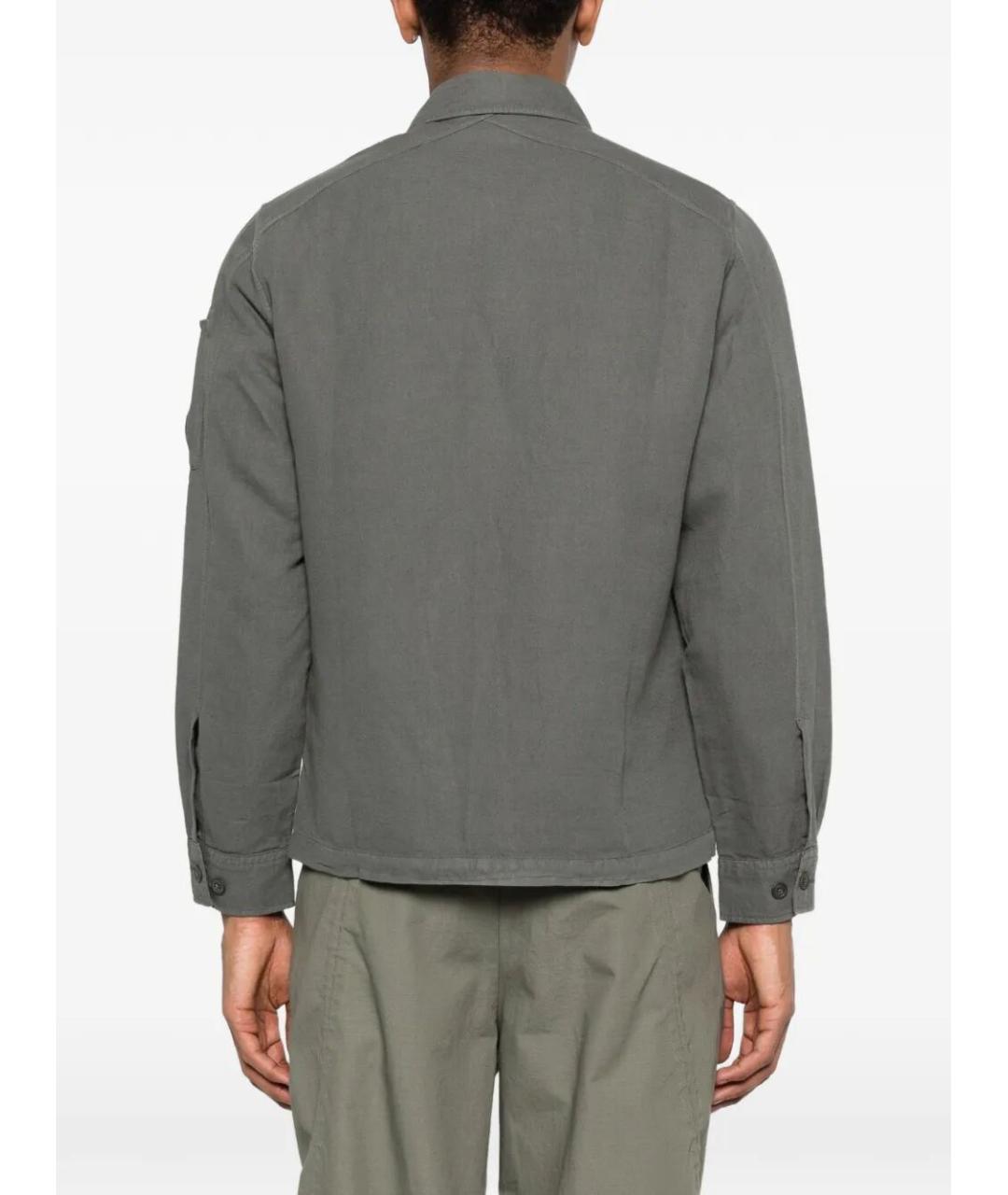 CP COMPANY Серая хлопко-лиоцелловая кэжуал рубашка, фото 5