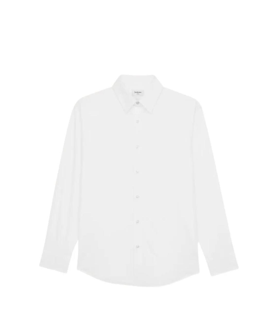 SAINT LAURENT Белая хлопковая кэжуал рубашка, фото 1