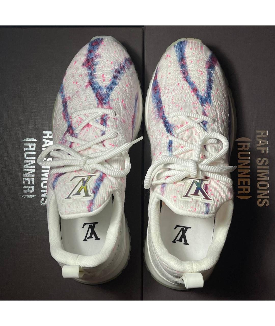 LOUIS VUITTON Белые текстильные низкие кроссовки / кеды, фото 7