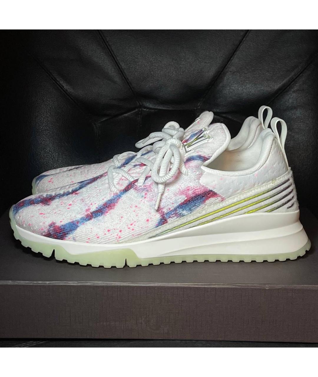 LOUIS VUITTON Белые текстильные низкие кроссовки / кеды, фото 3