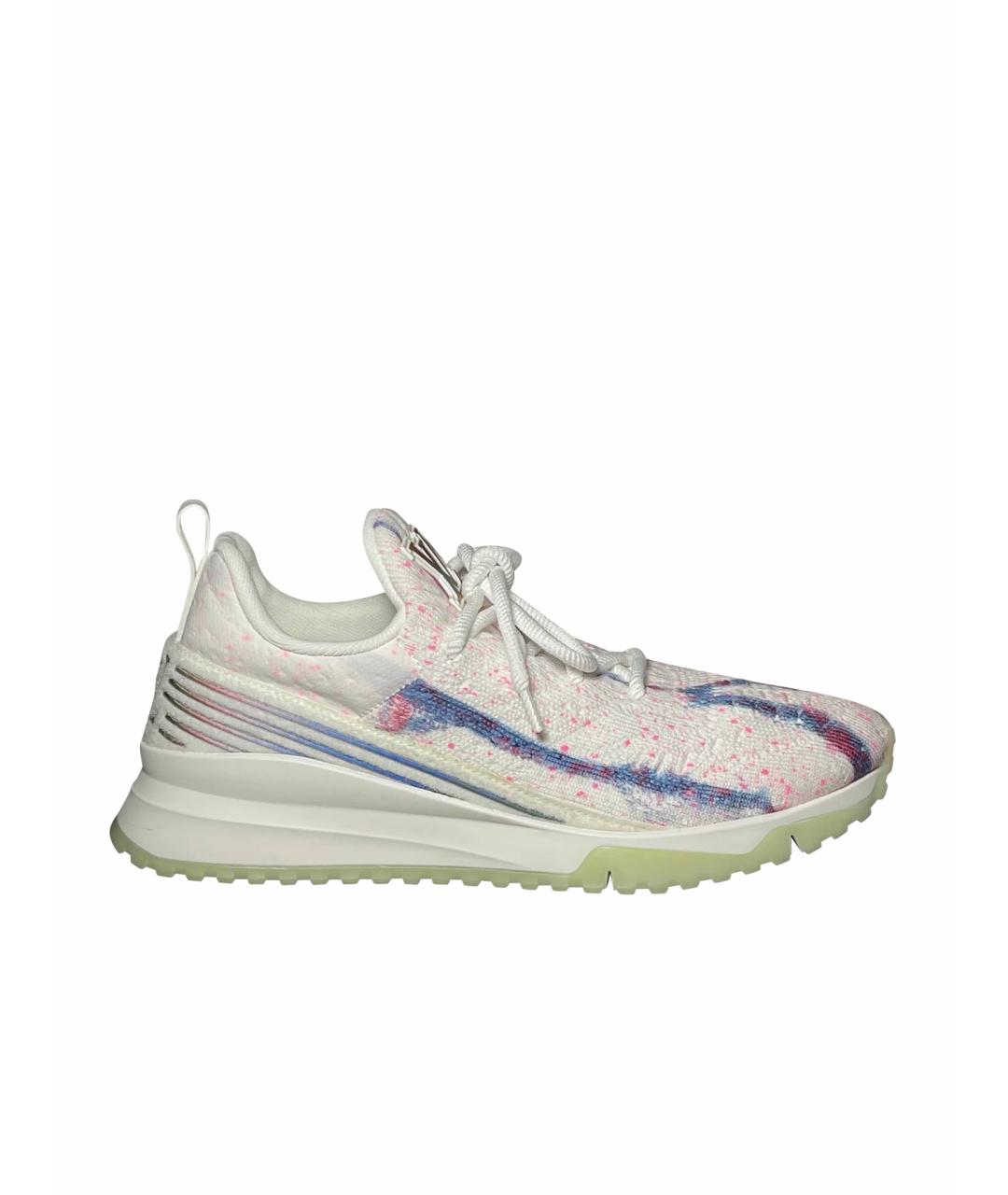 LOUIS VUITTON Белые текстильные низкие кроссовки / кеды, фото 1