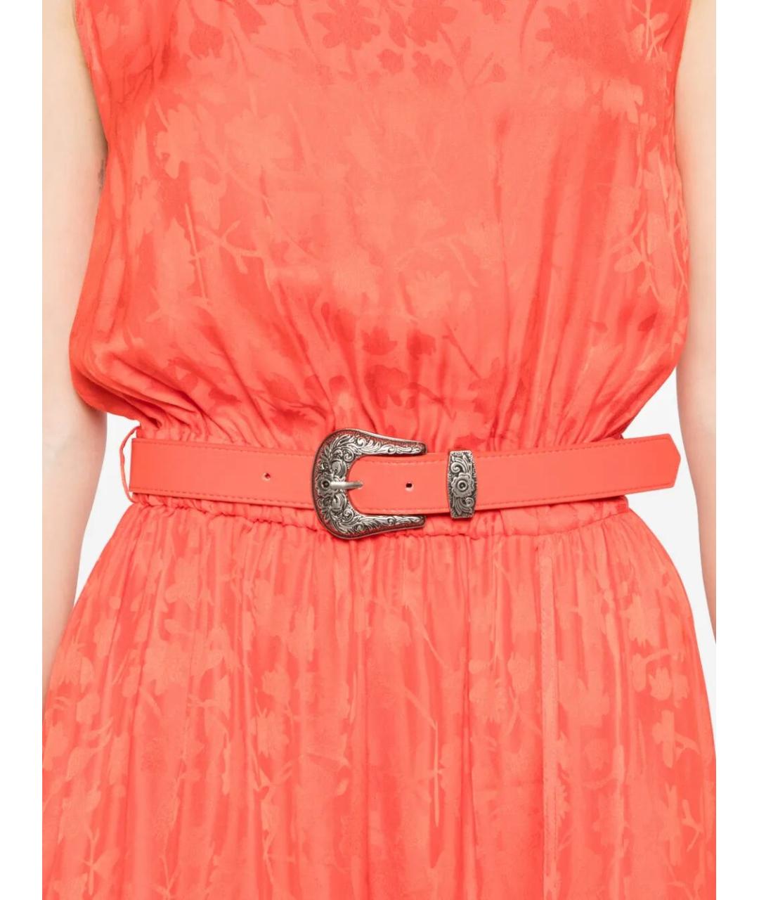 PINKO Оранжевое вискозное повседневное платье, фото 5