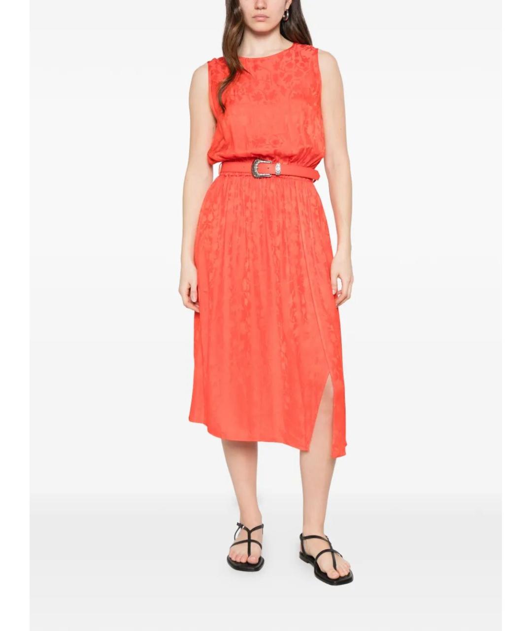 PINKO Оранжевое вискозное повседневное платье, фото 2